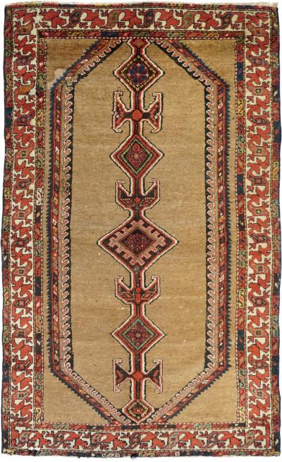 Antique Sarab Rug 3 7 x 6 8 