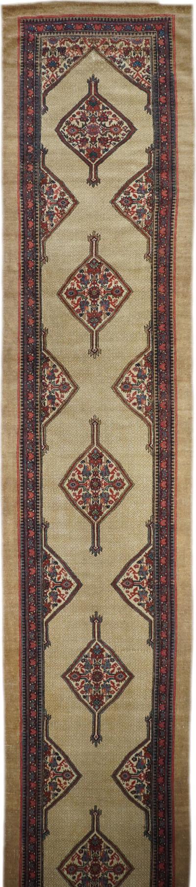 Antique Sarab Runner 3 7 x 19 4 