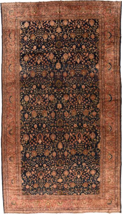 Antique Sarouk Rug 10 2 x 17 0 