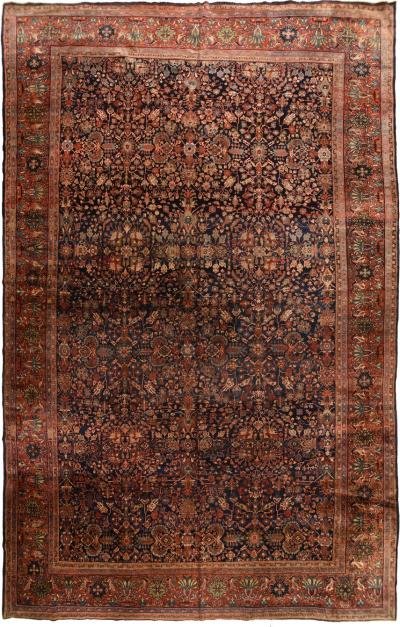 Antique Sarouk Rug 12 2 x 17 11 