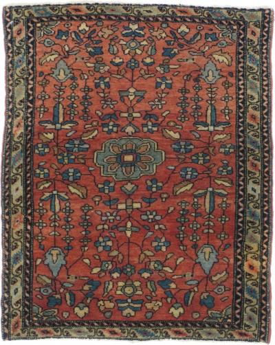 Antique Sarouk Rug 18 x 23