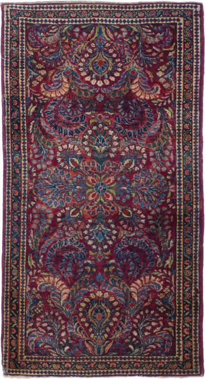 Antique Sarouk Rug 21 x 310