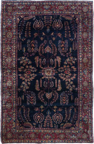 Antique Sarouk Rug 4 1 x 6 7 