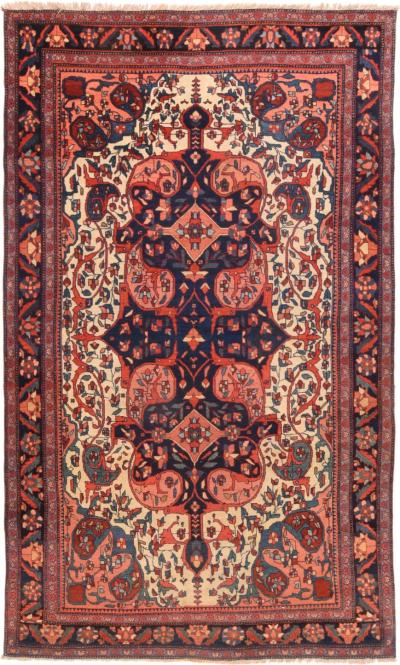 Antique Sarouk Rug 4 1 x 6 9 