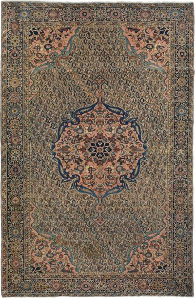Antique Sarouk Rug 4 2 x 6 7 