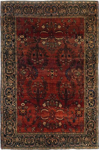 Antique Sarouk Rug 4 4 x 6 6 