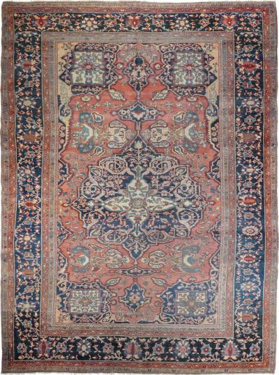 Antique Sarouk Rug 8 9 x 11 10 