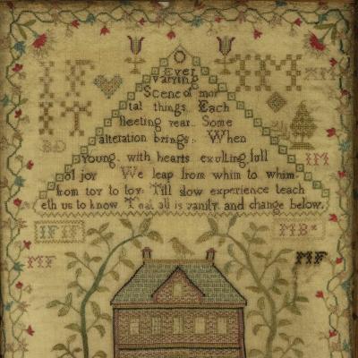 Antique Scottish Sampler 1781 by Betty Ferguson