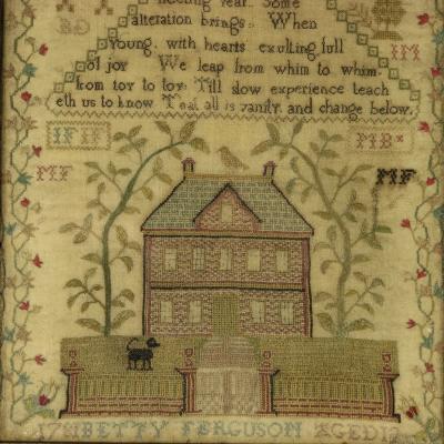 Antique Scottish Sampler 1781 by Betty Ferguson