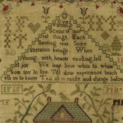 Antique Scottish Sampler 1781 by Betty Ferguson