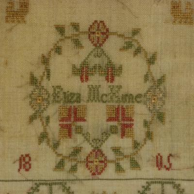 Antique Scottish Sampler 1805 by Eliza McKune