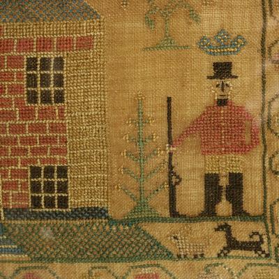 Antique Scottish Sampler 1813 by Erskine Wade Sinclair