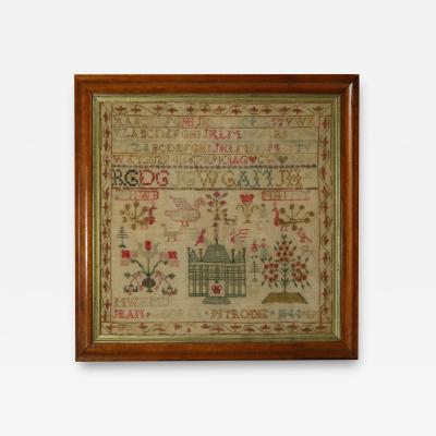 Antique Scottish Sampler 1844 by Jean George