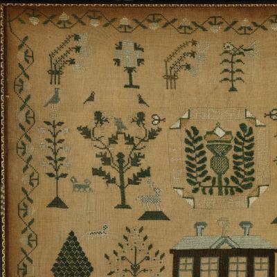 Antique Scottish Sampler c 1840 by Helen Smith