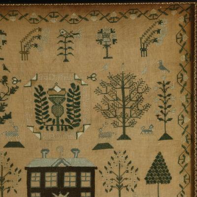 Antique Scottish Sampler c 1840 by Helen Smith