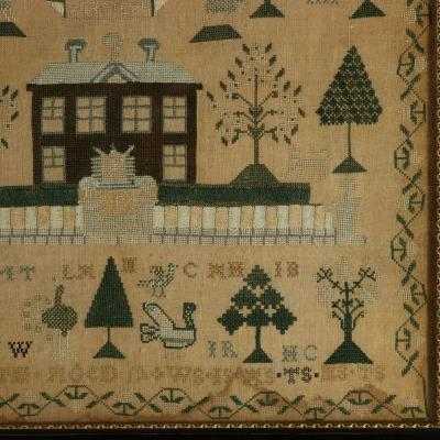 Antique Scottish Sampler c 1840 by Helen Smith