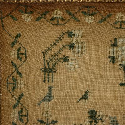 Antique Scottish Sampler c 1840 by Helen Smith