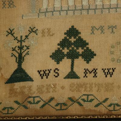 Antique Scottish Sampler c 1840 by Helen Smith