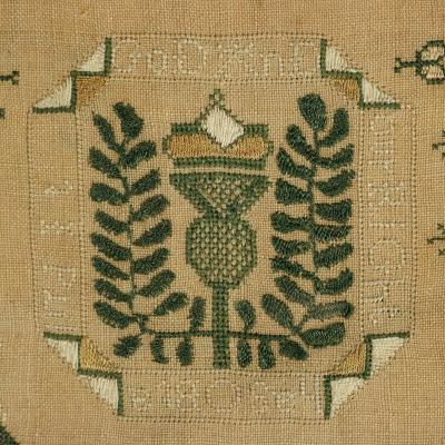 Antique Scottish Sampler c 1840 by Helen Smith