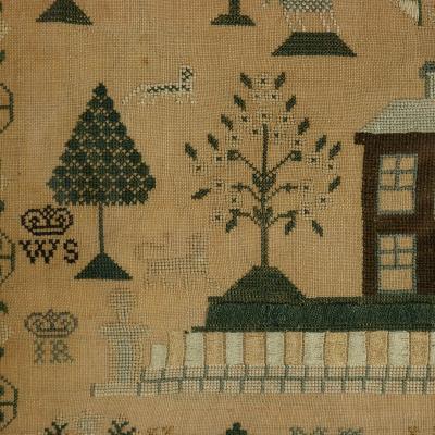 Antique Scottish Sampler c 1840 by Helen Smith