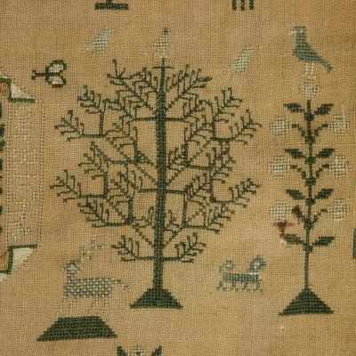Antique Scottish Sampler c 1840 by Helen Smith