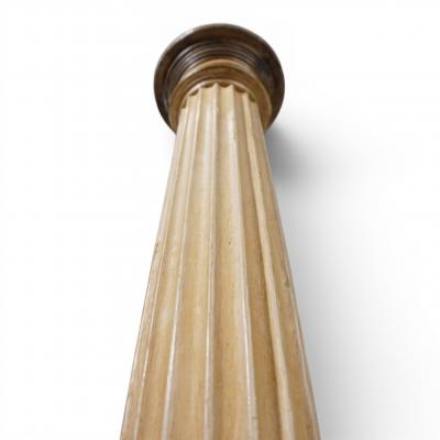 Antique Sculptural Wooden Church Candlestick 1860
