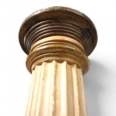 Antique Sculptural Wooden Church Candlestick 1860