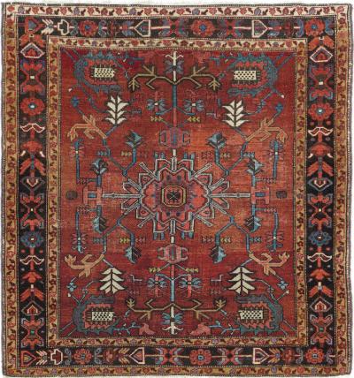 Antique Serapi Rug 3 11 x 4 3 