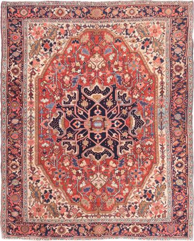Antique Serapi Rug 4 11 x 6 7 