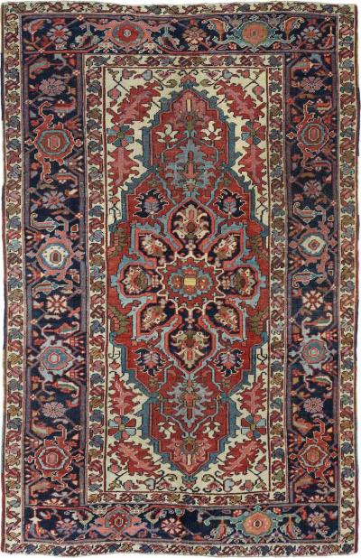 Antique Serapi Rug 4 5 x 6 9 