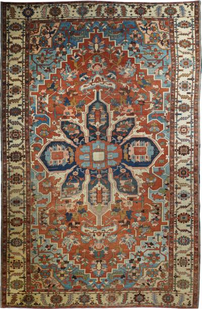 Antique Serapi Rug 9 11 x 15 3 