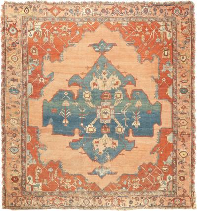 Antique Serapi Rug 9 3 x 9 11 