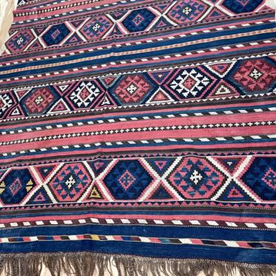Antique Shahsavan Kilim Rug Large and unusual c 1900s
