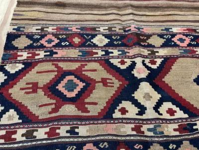 Antique Shahsavan Kilim Rug Mafrash c 1900s