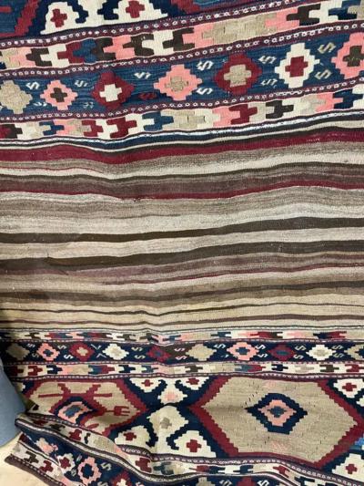 Antique Shahsavan Kilim Rug Mafrash c 1900s