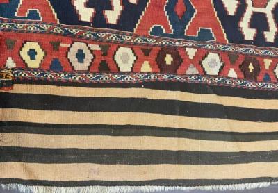 Antique Shahsavan Kilim Rug c 1900s AS IS