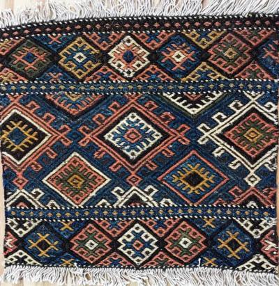 Antique Shahsavan Soumak Kilim Rug c 1900s A Pair