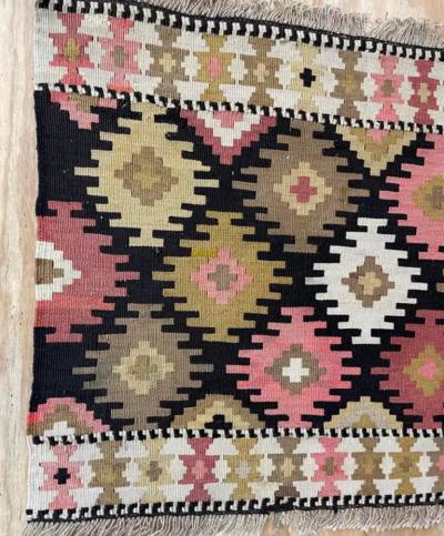Antique Shahsavan Soumak Kilim Rug c 1900s A Pair