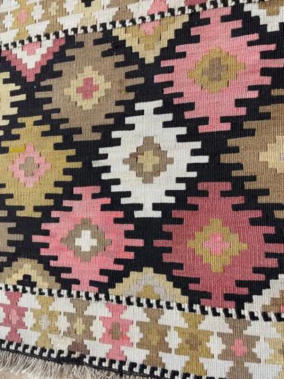 Antique Shahsavan Soumak Kilim Rug c 1900s A Pair