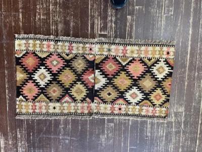 Antique Shahsavan Soumak Kilim Rug c 1900s A Pair