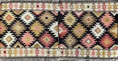 Antique Shahsavan Soumak Kilim Rug c 1900s A Pair