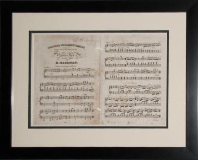 Antique Sheet Music for Davy Crocket circa 1823 TEXAS