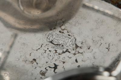 Antique Sheffield English Spirit Kettle with Burner