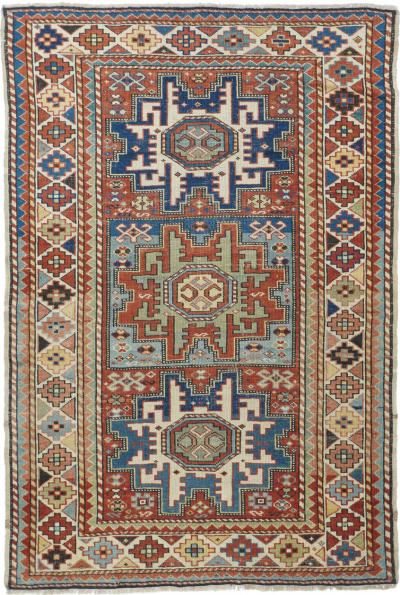 Antique Shirvan Rug 3 3 x 5 0 