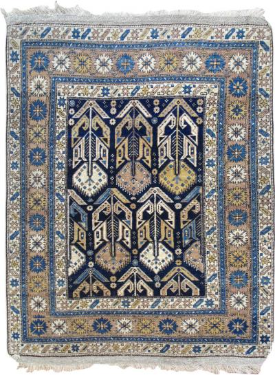 Antique Shirvan Rug 3 5 x 4 1 