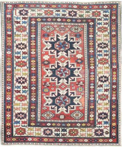 Antique Shirvan Rug 3 8 x 4 6 