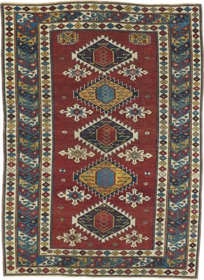 Antique Shirvan Rug 3 8 x 5 2 
