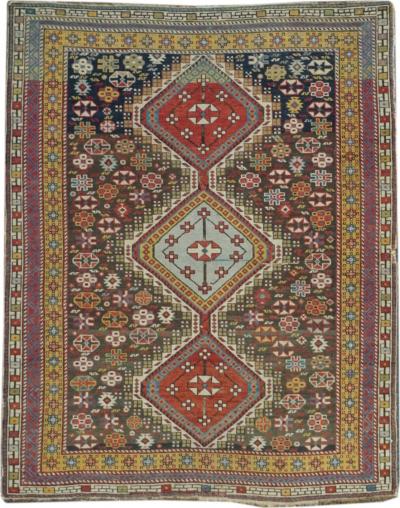 Antique Shirvan Rug 3 9 x 4 11 