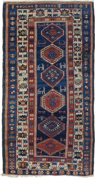 Antique Shirvan Rug 3 9 x 7 3 