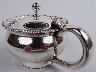Antique Shreve Crump Low Classical Sterling Silver Mustard Pot